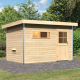 Sauna exterior de madera maciza SKROLLAN 1 para 4-6 personas - puerta clásica - KARIBU