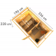 Sauna exterior de madera maciza SKROLLAN 1 para 4-6 personas - puerta clásica - KARIBU