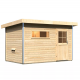Sauna exterior de madera maciza SKROLLAN 1 para 4-6 personas - puerta clásica - KARIBU