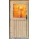 Sauna exterior de madera maciza SKROLLAN 1 para 4-6 personas - puerta clásica - estufa con control externo 9000W - KARIBU