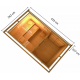 Sauna exterior Skrollan 3 para 6-8 personas - puerta clásica y vestíbulo - estufa Easy Bio 9000W - Karibu