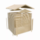 Sauna exterior antracita Skrollan 3 para 6-8 personas - puerta clásica y vestíbulo - estufa con control externo 9000W - Karibu