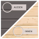Sauna exterior antracita Skrollan 3 para 6-8 personas - puerta clásica y vestíbulo - estufa con control externo 9000W - Karibu