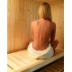 Sauna de exterior SKROLLAN 1 de madera maciza de 38 mm, con capacidad para 4 a 6 personas y puerta moderna KARIBU