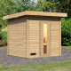 Sauna exterior de madera sin tratar Hytti para 2-4 personas - Karibu