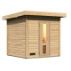 Sauna exterior de madera sin tratar Hytti para 2-4 personas - Karibu