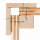 Sauna exterior de madera sin tratar Hytti para 2-4 personas - Karibu