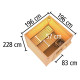 Sauna exterior de madera sin tratar Hytti para 2-4 personas - estufa de control externo 9000W - Karibu