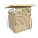 Sauna exterior de madera sin tratar Hytti para 2-4 personas - estufa de control externo 9000W - Karibu