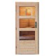 Sauna exterior Skrollan 3 con puerta moderna y vestíbulo - 6 a 8 plazas 38mm KARIBU
