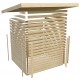Sauna de exterior SKROLLAN 1 de madera maciza de 38 mm, con capacidad para 4 a 6 personas y puerta moderna KARIBU