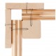 Sauna de exterior SKROLLAN 1 de madera maciza de 38 mm, con capacidad para 4 a 6 personas y puerta moderna KARIBU